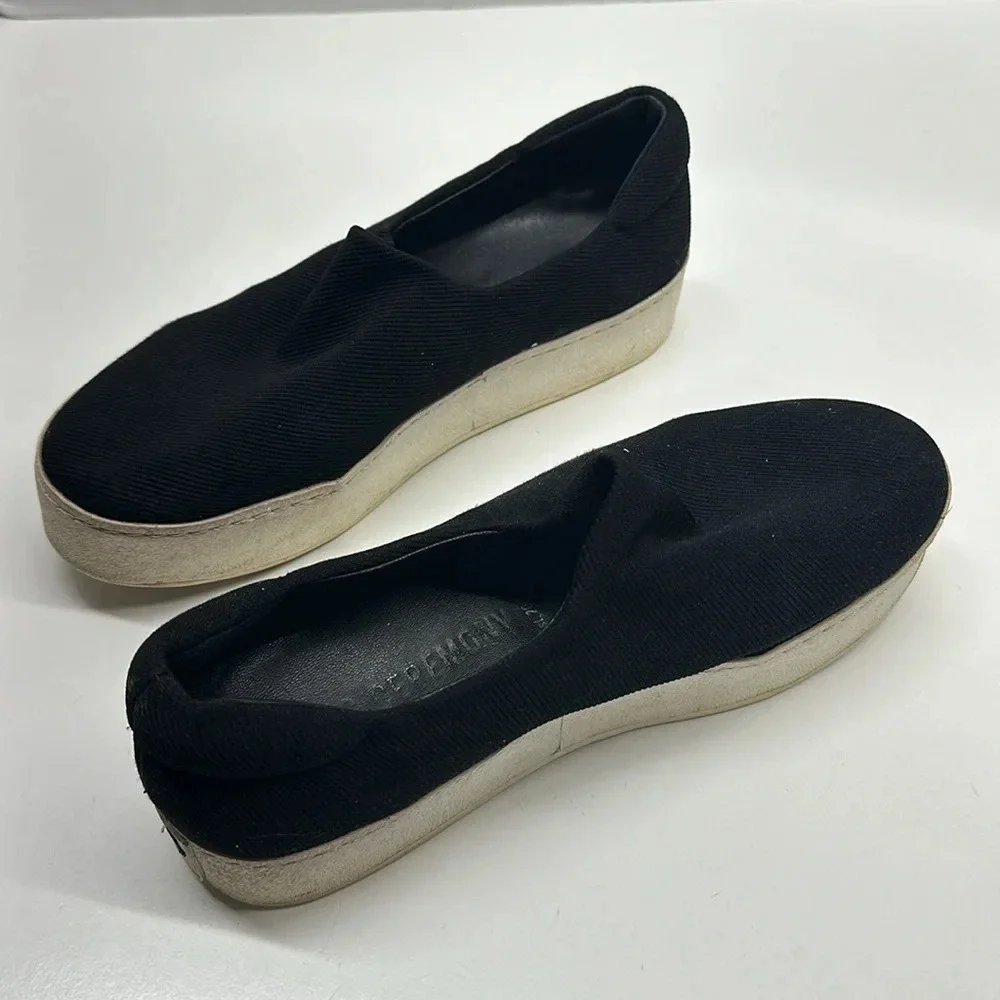 Opening Ceremony Cici Sneakers Platform Slip On Shoes Black White Size 39 US 9